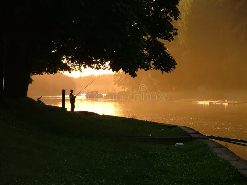 Evening on the river. Evening on the river