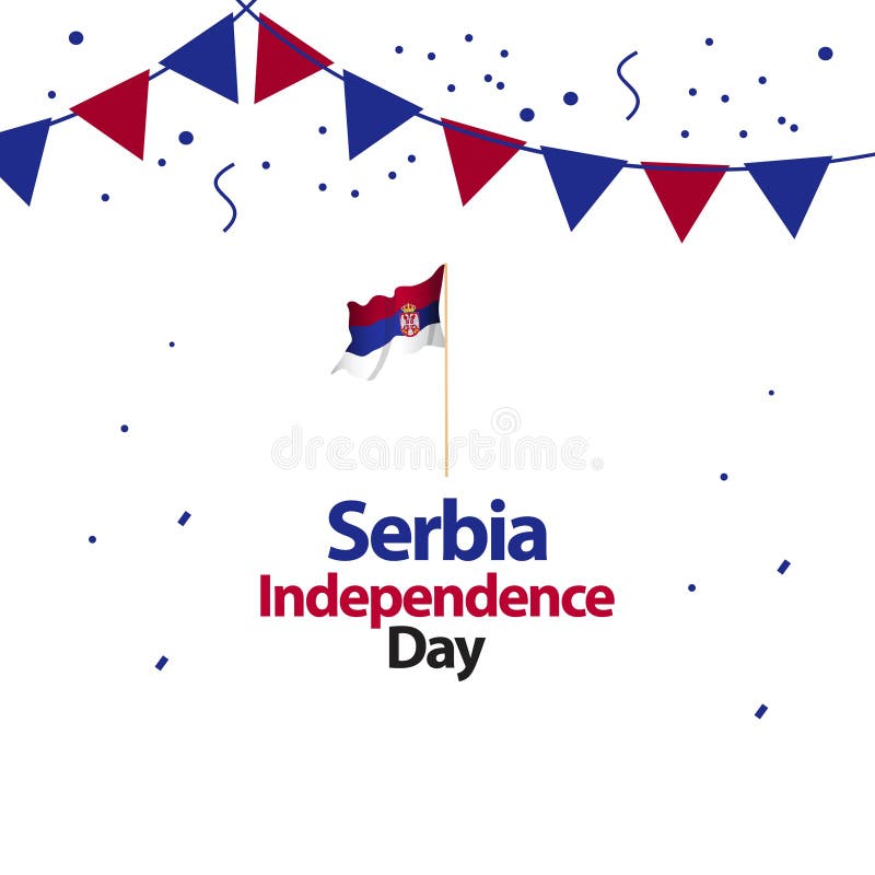 Serbia dnia niepodległości projekta Wektorowa ilustracja ilustracji Serbia dnia niepodległości projekta Wektorowa ilustracja ilustracji