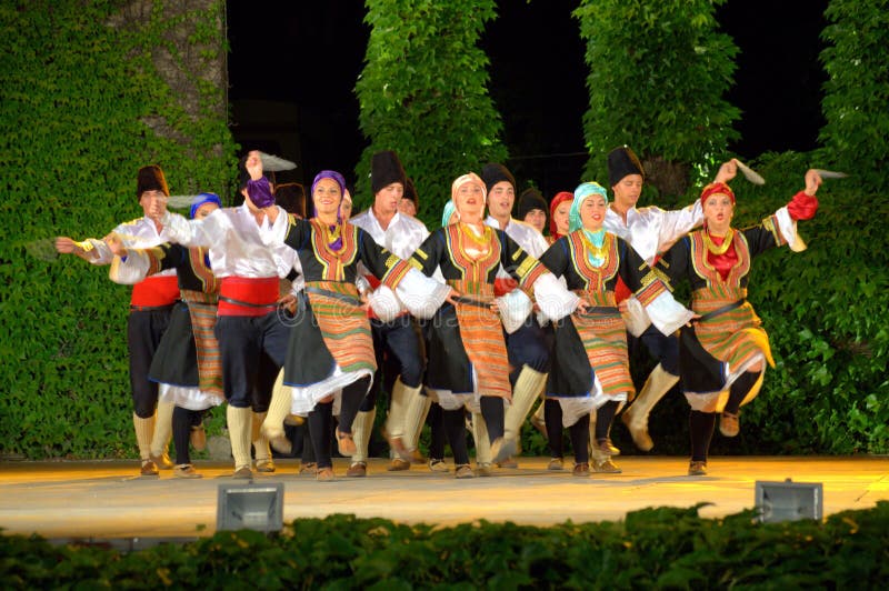 Serbian Folk Dancers at Parade Editorial Stock Photo - Image of customs