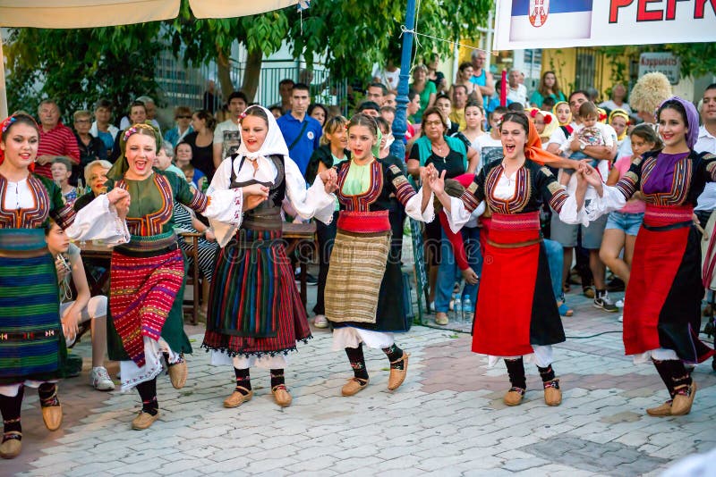 Serbian Folk Dancers Perform Show Stock Photos - Free & Royalty-Free