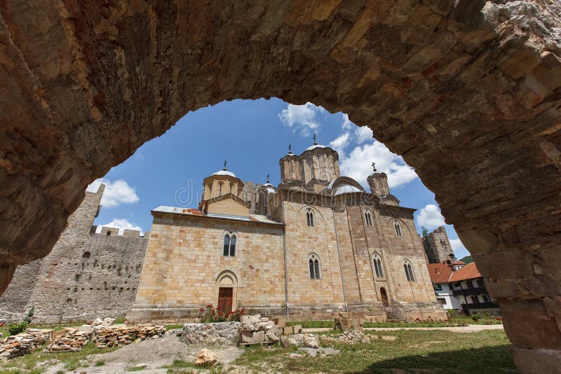 Serbian orthodox Monastery Manasija, south-west vi