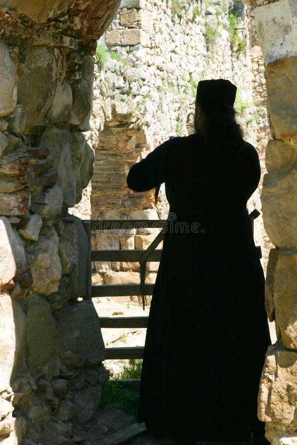 Serbian orthodox monastery priest