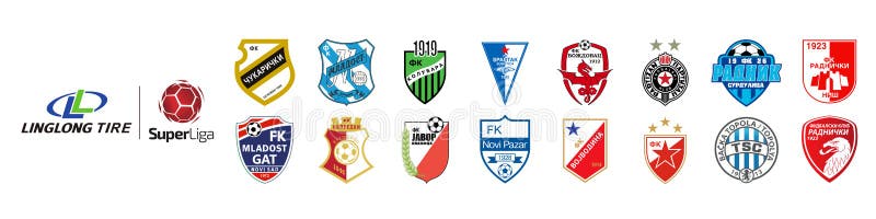 202223 Serbian Superliga Fk Partizan Fk Cukaricki Fk Javor Ivanjica Fk K  Kolubara Fk Mladost Novi Sad Fk Mladost Lucani Fk Редакционное Фотография -  иллюстрации насчитывающей знак, европа: 268827347