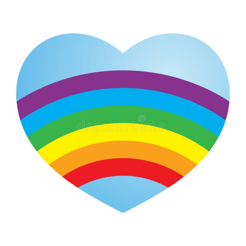 serce miłości lesbijek gejem tęczową walentynki ilustracja wektor serce miłości lesbijek gejem tęczową walentynki ilustracja wektor