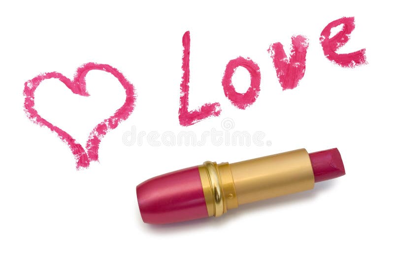 Serce szminki słowo miłości