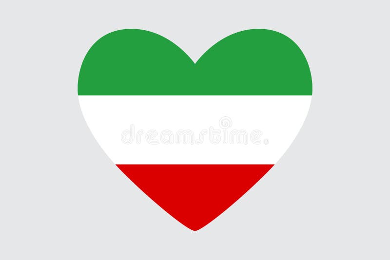 Serce w kolorach Iran flaga, royalty ilustracja Serce w kolorach Iran flaga, royalty ilustracja