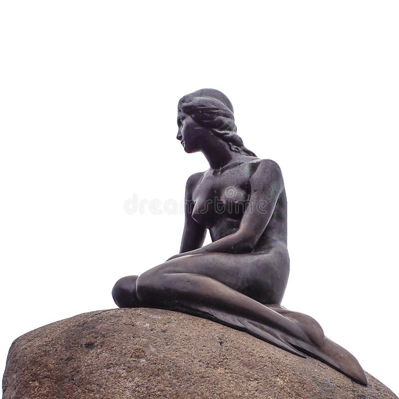 A Pequena Sereia em Copenhaga, Dinamarca imagem de stock royalty free
