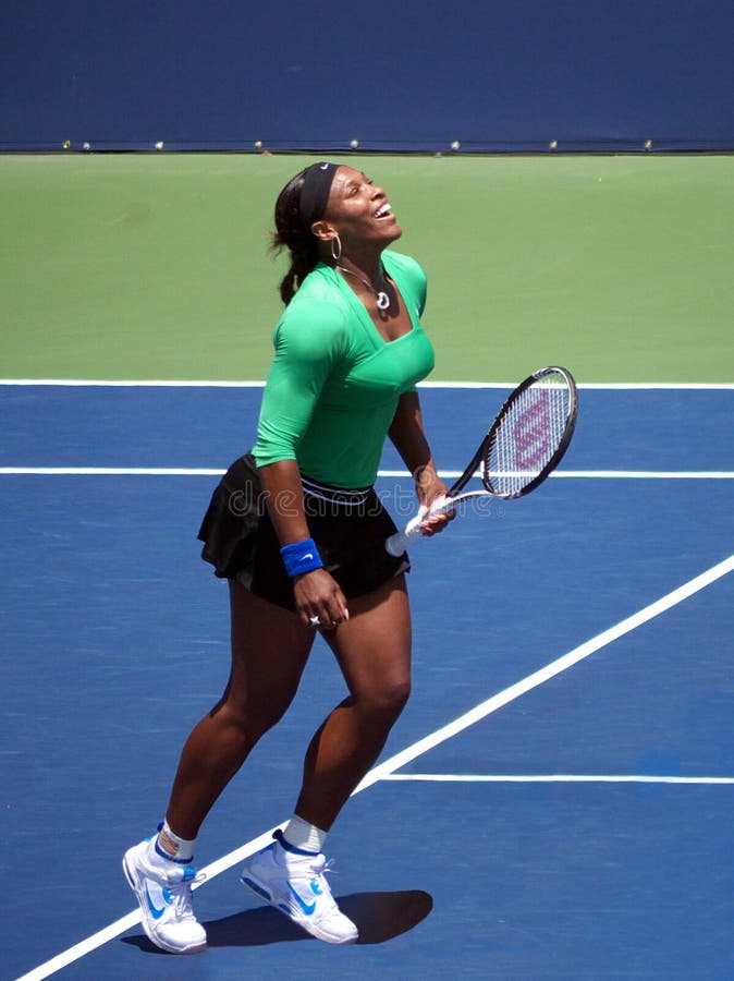 Serena Williams wins Bank of the West stock images