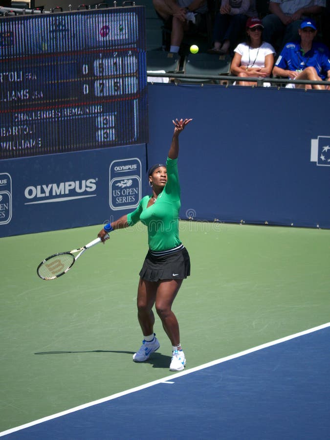 Serena Williams wins Bank of the West stock photography