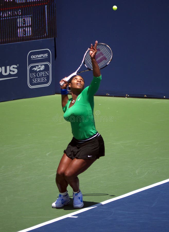 Serena Williams wins Bank of the West stock photography