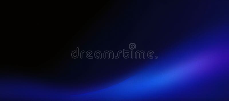 Serene abstract gradient background with deep blue and blue hues on a black base, featuring a soft blur effect and subtle noise stock illustration