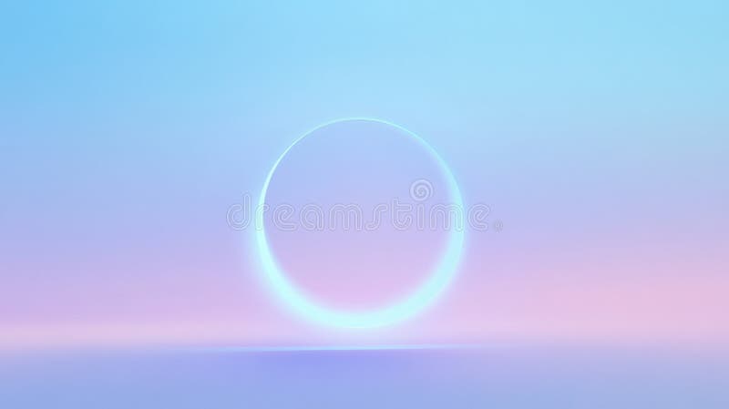 Serene Abstract Gradient with Soft Blue Circle on Pastel Background royalty free illustration