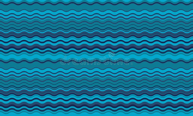 Serene blue wavy stripes pattern. Perfect for website backgrounds, textile designs, or calming visual elements. Evokes ocean vector illustration