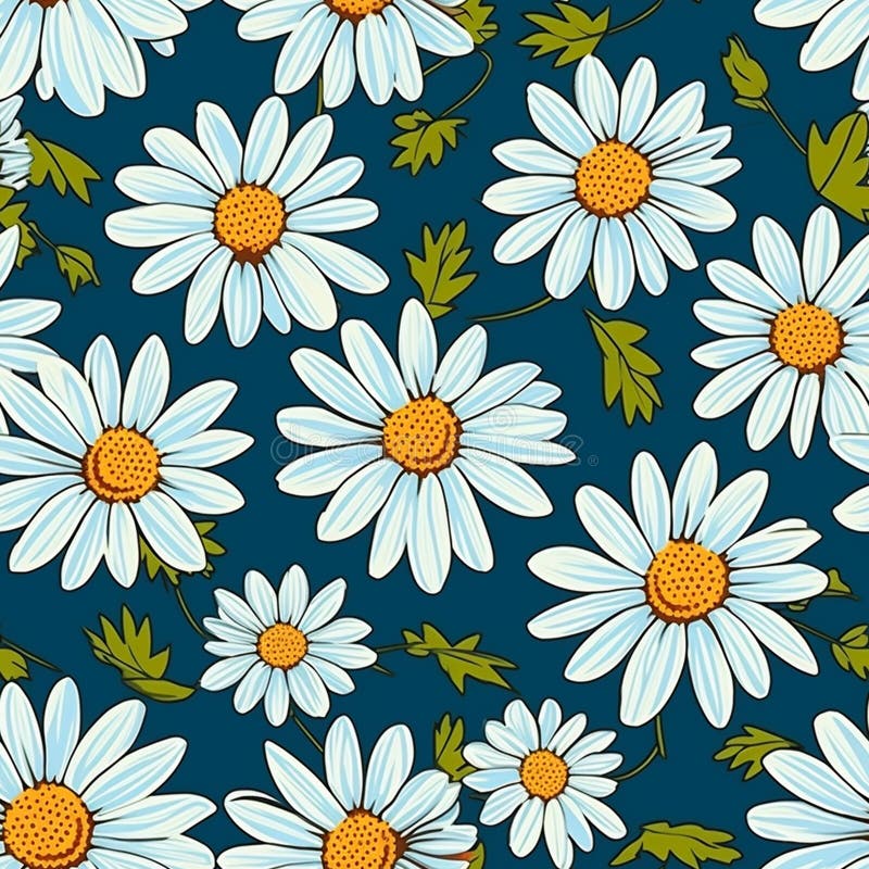 Delicate Daisy Petals Floral Charm royalty free illustration
