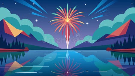 Viewing Fireworks Stock Illustrations – 105 Viewing Fireworks Stock