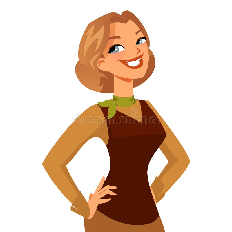 Serene mature woman royalty free illustration