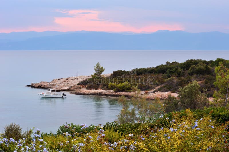 Serene seascape in Greece