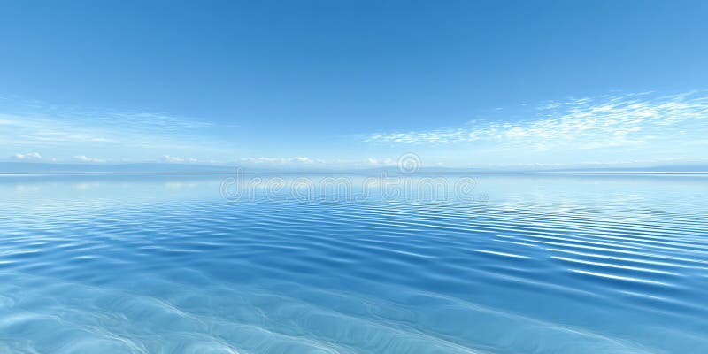 Serene Sky and Water A Stunning Landscape Panorama royalty free illustration