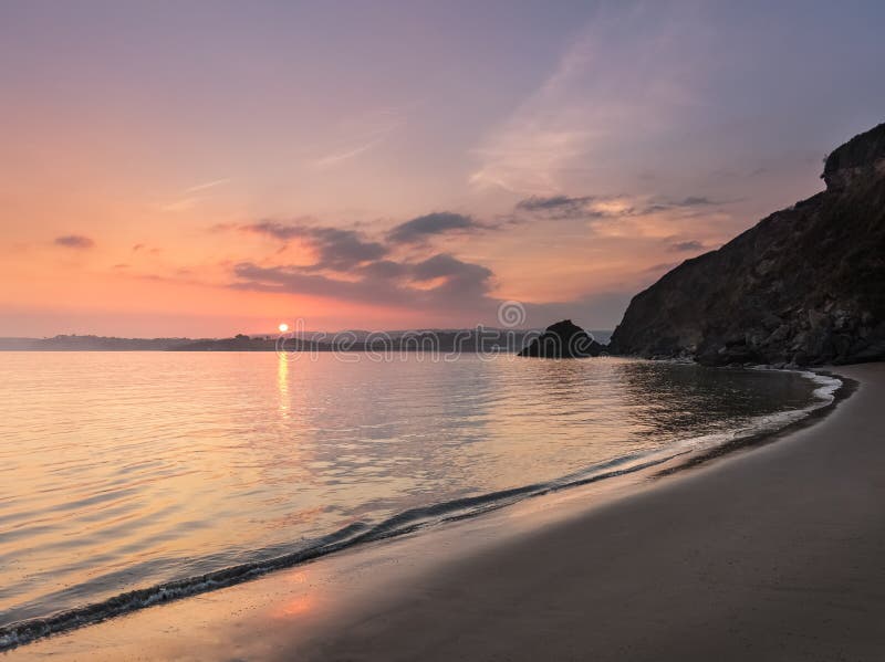 Serene Sunset, Polkerris Beach, Cornwall