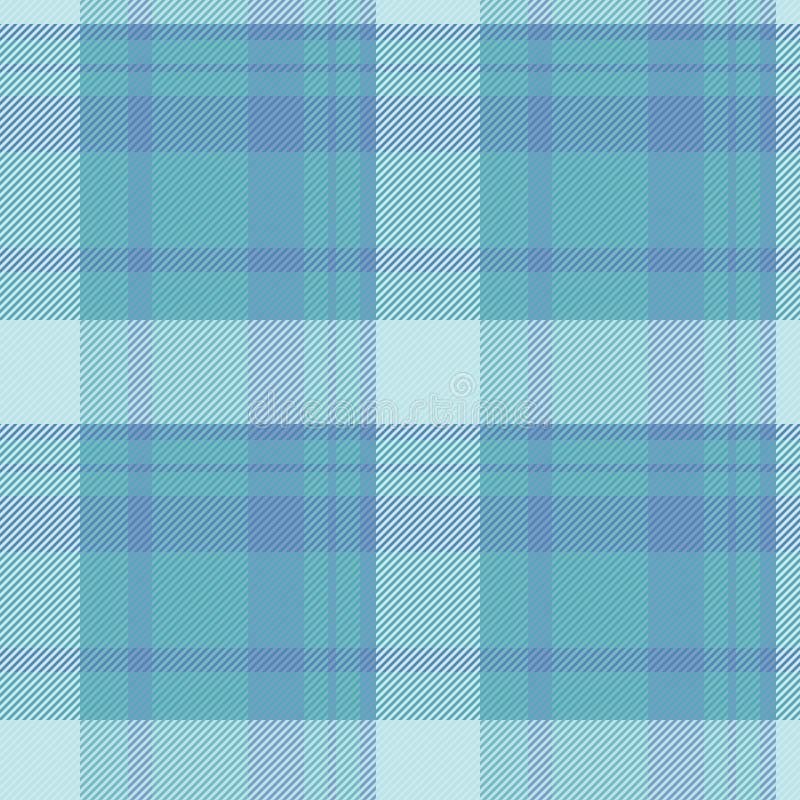 Serene teal and blue plaid wzór. Idealne do projektowania tkanin lub elementów stron internetowych. wywołuje uczucia spokoju ilustracja wektor
