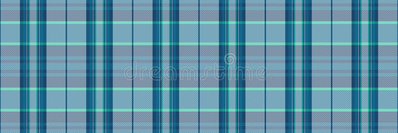 Serene teal and blue plaid wzór. Idealne do tkanin na stronach internetowych lub odzieży. Delikatna tekstura i spokój royalty ilustracja