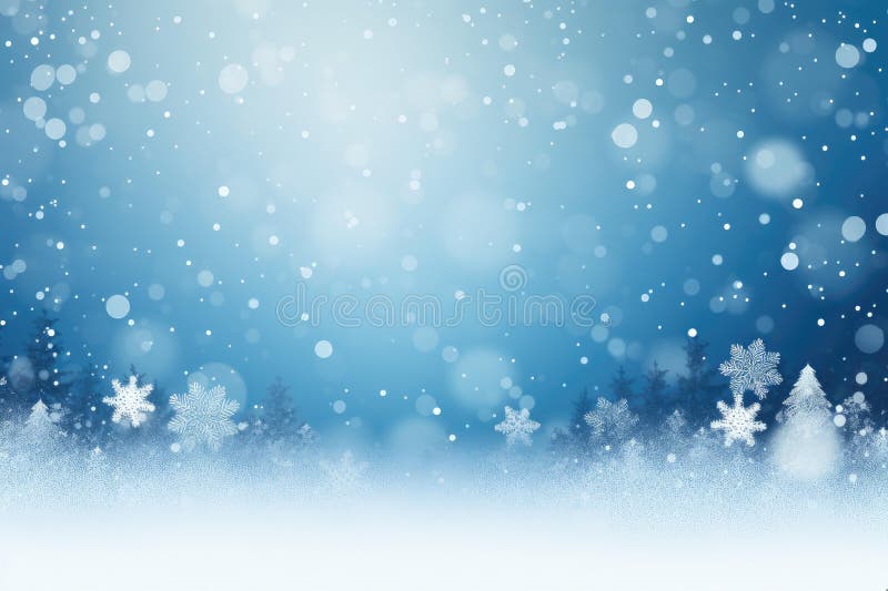 încântarea fundalului de iarnă al minunilor cu fulgi de zăpadă și cu ajutorul pădurii generate royalty free stock images