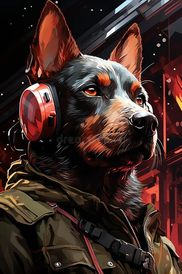 Immerse yourself in a world where cyberpunk meets canine introspection with this digital illustration featuring a Belgian Malinois. Influenced by the visionary Syd Mead, this artwork features neon accents, futuristic elements, and a cool color palette. The Belgian Malinois is portrayed in a contemplative mood, evoking a blend of modernity and deep introspection. With a stylization level of 1000 and a 2:3 aspect ratio, this piece is a captivating addition to any cyberpunk-themed collection. Immerse yourself in a world where cyberpunk meets canine introspection with this digital illustration featuring a Belgian Malinois. Influenced by the visionary Syd Mead, this artwork features neon accents, futuristic elements, and a cool color palette. The Belgian Malinois is portrayed in a contemplative mood, evoking a blend of modernity and deep introspection. With a stylization level of 1000 and a 2:3 aspect ratio, this piece is a captivating addition to any cyberpunk-themed collection.