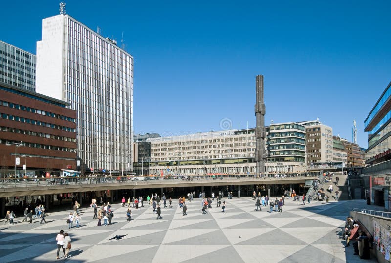 Sergels torg (Sergels Quadrat). Schweden. Stockholm lizenzfreie stockbilder Sergels torg (Sergels Quadrat). Schweden. Stockholm lizenzfreie stockbilder