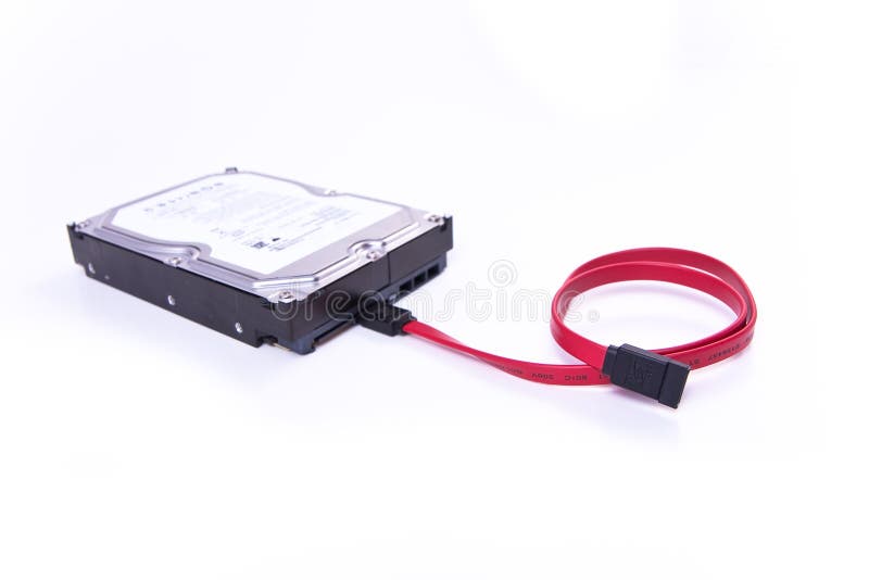 Serial ATA hard drive isolated royalty free stock images