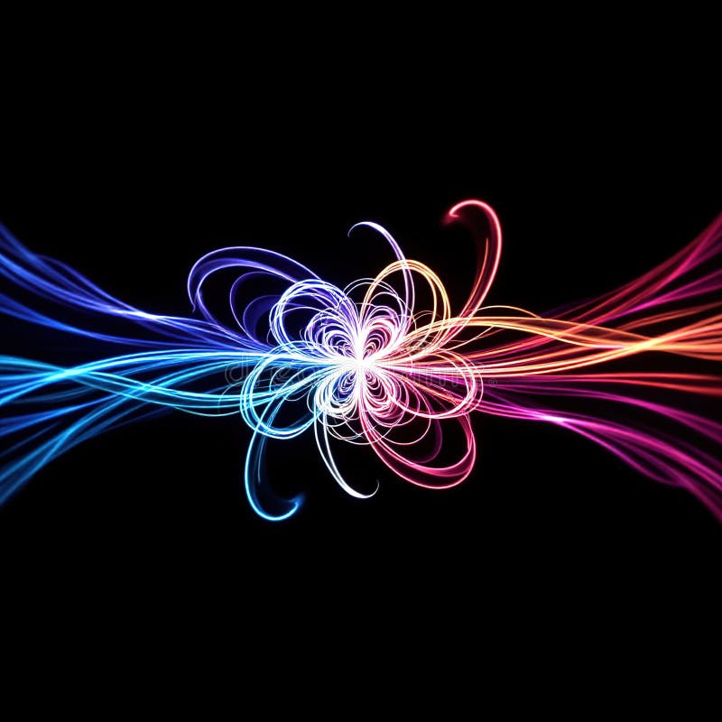 Serie colorate di luce astratta sullo sfondo scuro per l'utilizzo nel design illustrazione di stock
