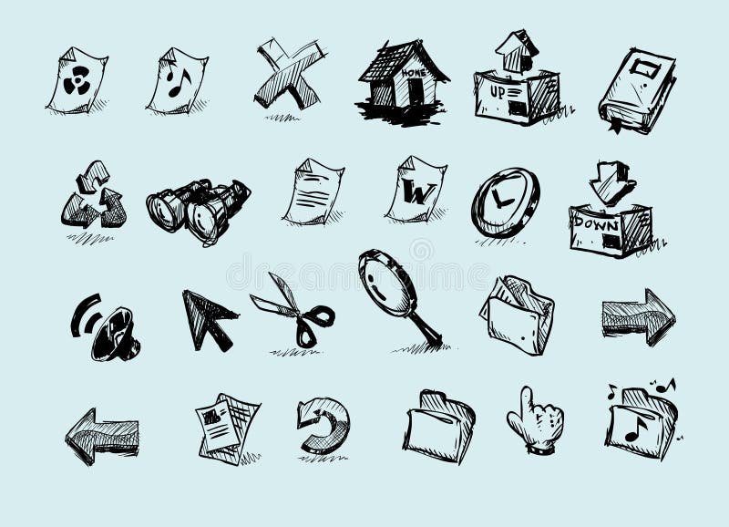Serie Icono de Internet stock de ilustración