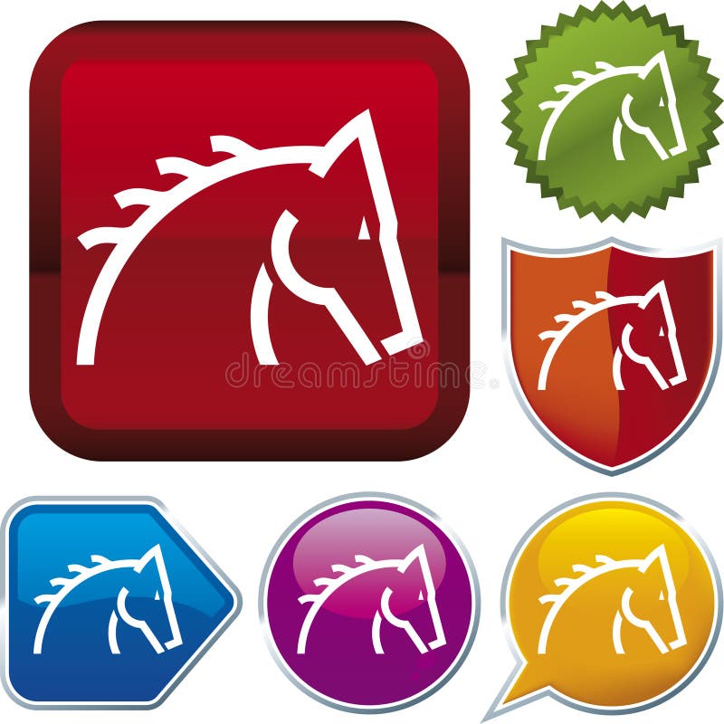 Serie dell'icona: cavallo (vettore) illustrazione di stock Serie dell'icona: cavallo (vettore) illustrazione di stock