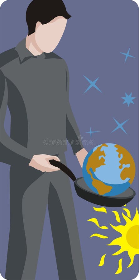 Ecology concept illustration. Global warming. Ecology concept illustration. Global warming.