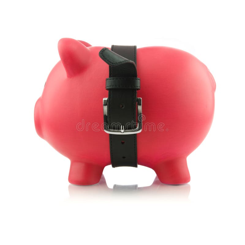 Serie della Banca Piggy - finanze dure immagine stock libera da diritti Serie della Banca Piggy - finanze dure immagine stock libera da diritti
