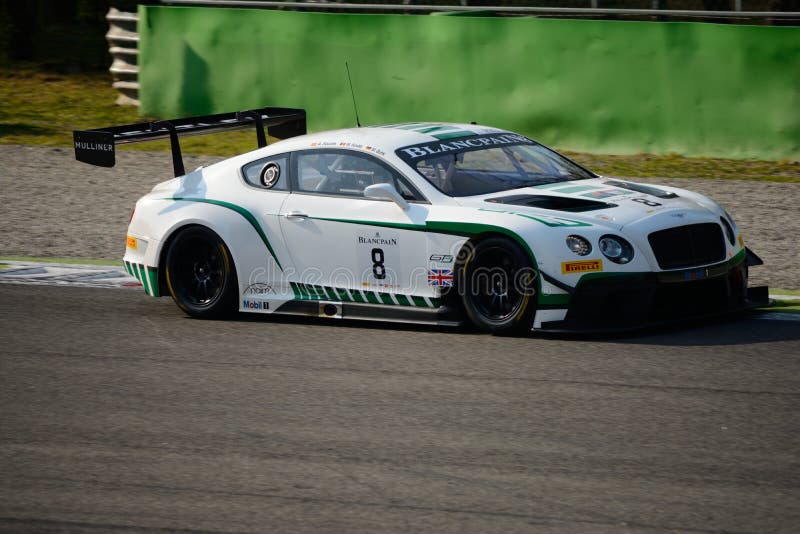 Serie di Blancpain Bentley Continental 2015 GT3 a Monza immagini stock