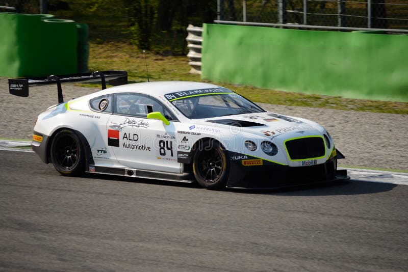Serie di Blancpain Bentley Continental 2015 a Monza fotografia stock libera da diritti