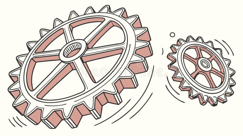 Serie di ingranaggi meccanici industriali Cogs Grafica per la progettazione di un vettore di arte Generative AI illustrazione vettoriale