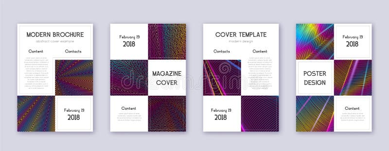 Serie di modelli per la progettazione delle brochure aziendali. arcobaleno