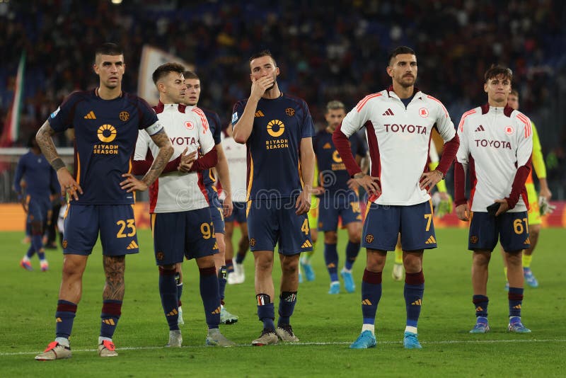 Serie a enilive 2024 2025 dzień 5 jako roma vs udinese calcio zdjęcie royalty free