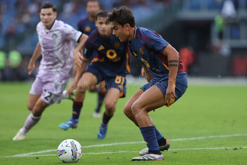 Serie a enilive 2024 2025 dzień 5 jako roma vs udinese calcio obraz royalty free