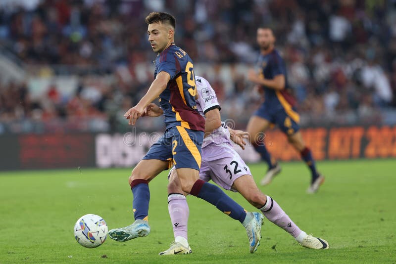 Serie a enilive 2024 2025 dzień 5 jako roma vs udinese calcio fotografia royalty free