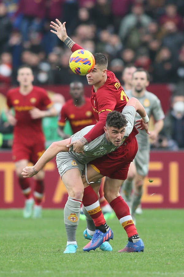 SERIE a FOOTBALL MATCH AS ROMA VS GENOA FC at OLYMPIC STADIUM in ROME on  FEBRUARY, 5TH 2022 Editorial Stock Photo - Image of score, february:  240717663