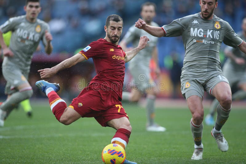 SERIE a FOOTBALL MATCH AS ROMA VS GENOA FC at OLYMPIC STADIUM in