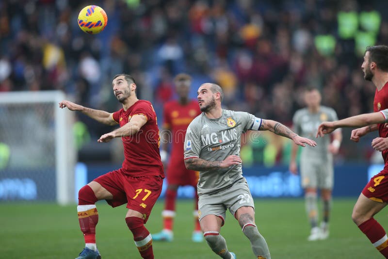 SERIE a FOOTBALL MATCH AS ROMA VS GENOA FC at OLYMPIC STADIUM in ROME on  FEBRUARY, 5TH 2022 Editorial Stock Photo - Image of score, february:  240717663