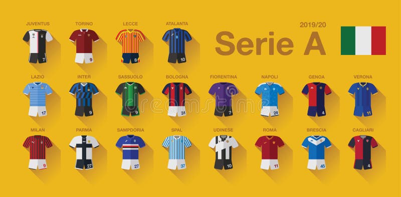 serie a teams jerseys