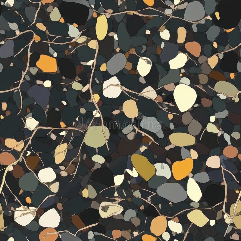 Serie riassuntiva con tonalità di terra e forme organiche diluite. immagini stock