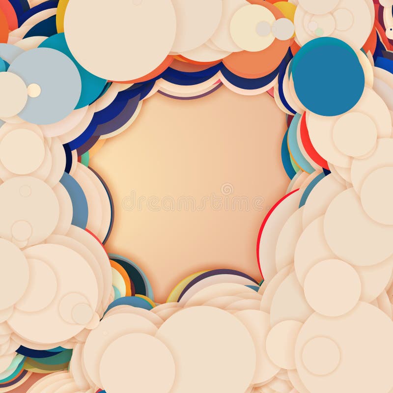 Serie van kleurrijke cirkels met schaduwen abstracte achtergrond Het document sneed stukken vector illustratie Serie van kleurrijke cirkels met schaduwen abstracte achtergrond Het document sneed stukken vector illustratie