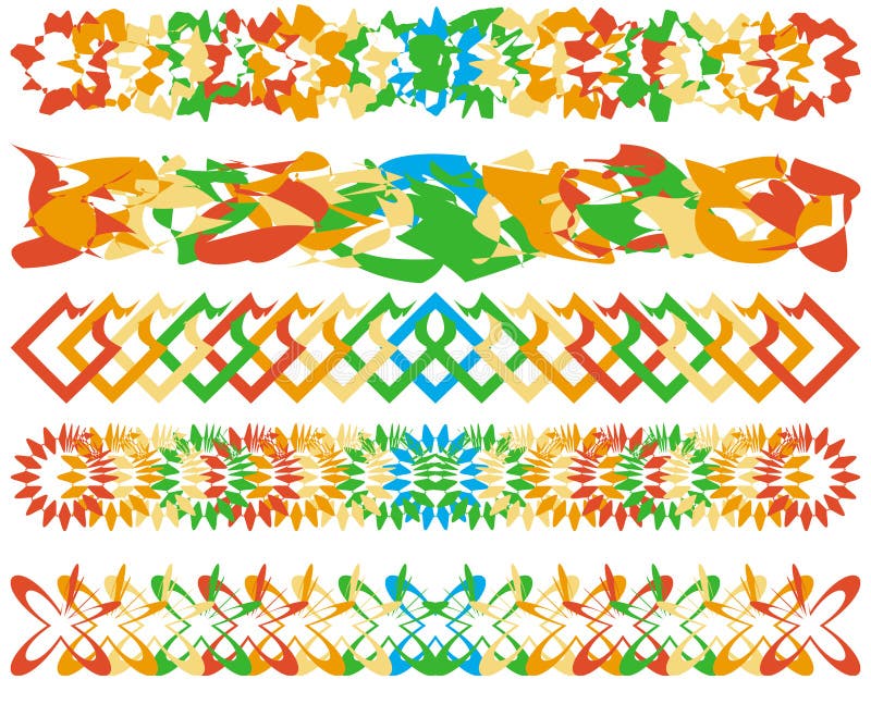 Series of colorful borders stock illustration Series of colorful borders stock illustration