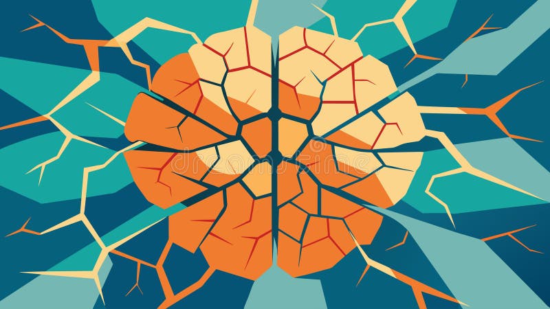 A series of fractured and disjointed neural pathways coming together to form a beautiful and intricate mosaic stock photo