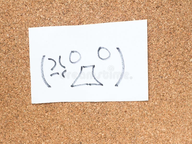 The series of Japanese emoticons called Kaomoji, angry royalty free stock photos